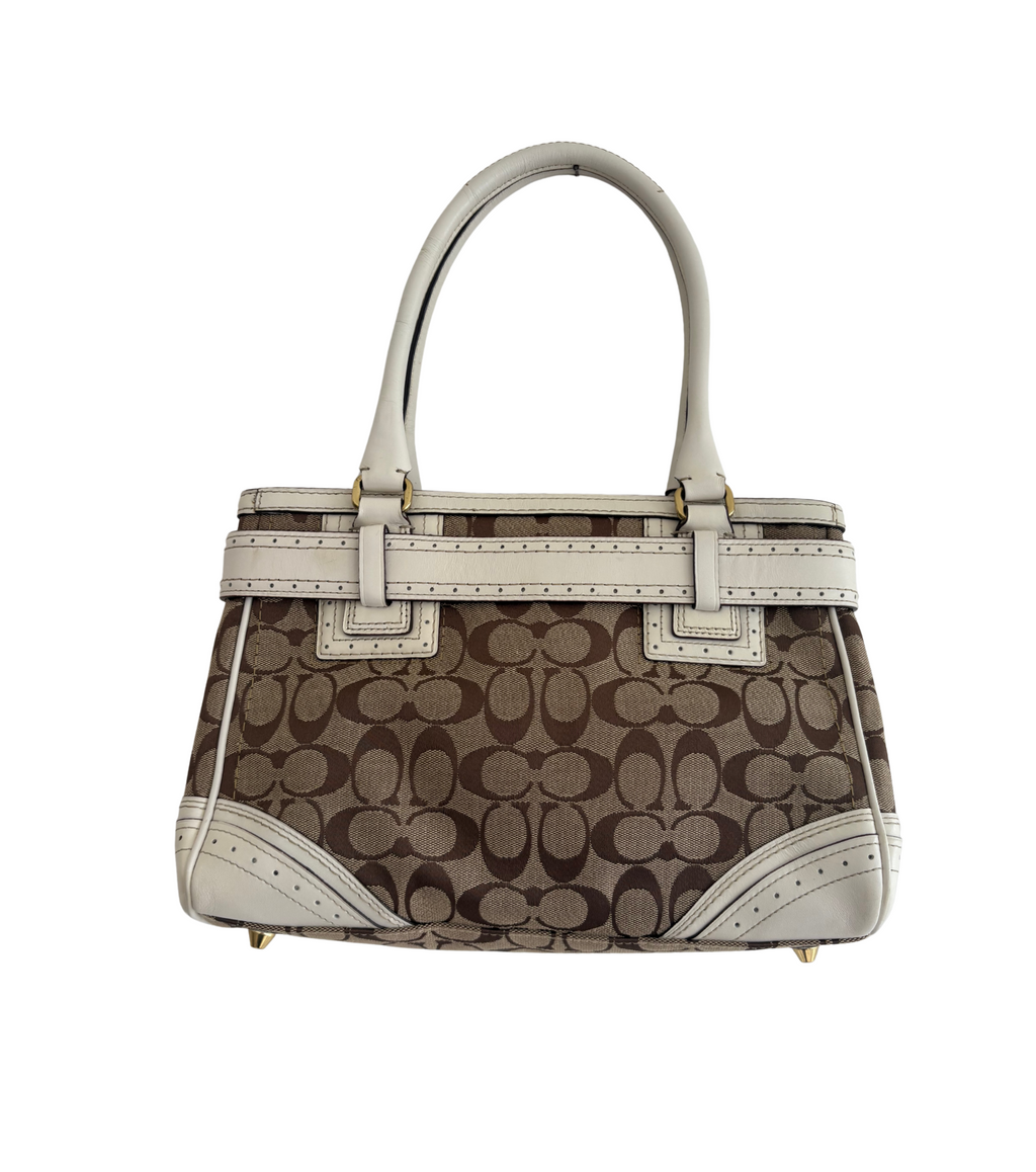 COACH 2011 HAMPTON SIGNATURE CARRYALL TOTE BAG