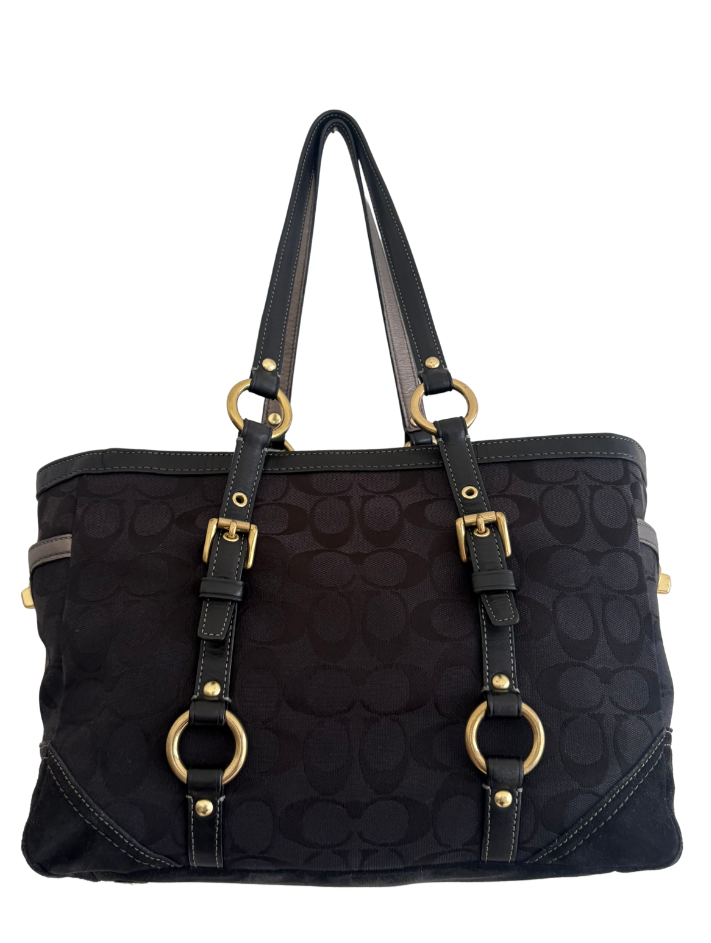 COACH 2006 BLACK GALLERY TOTE SHOULDER BAG