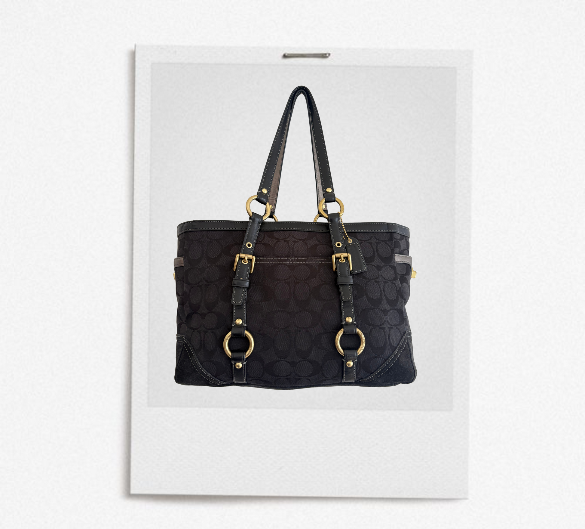 COACH 2006 BLACK GALLERY TOTE SHOULDER BAG