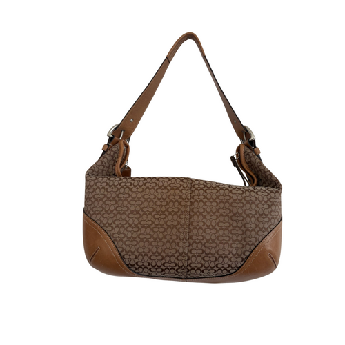 COACH 2003 SIGNATURE CRESCENT SHOULDER BAG