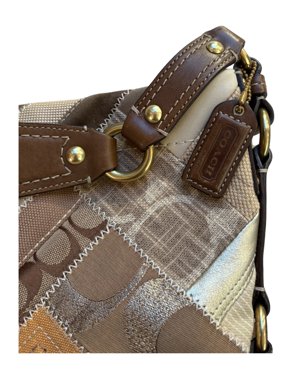 COACH 2008 CARLY PATCHWORK HOBO BAG