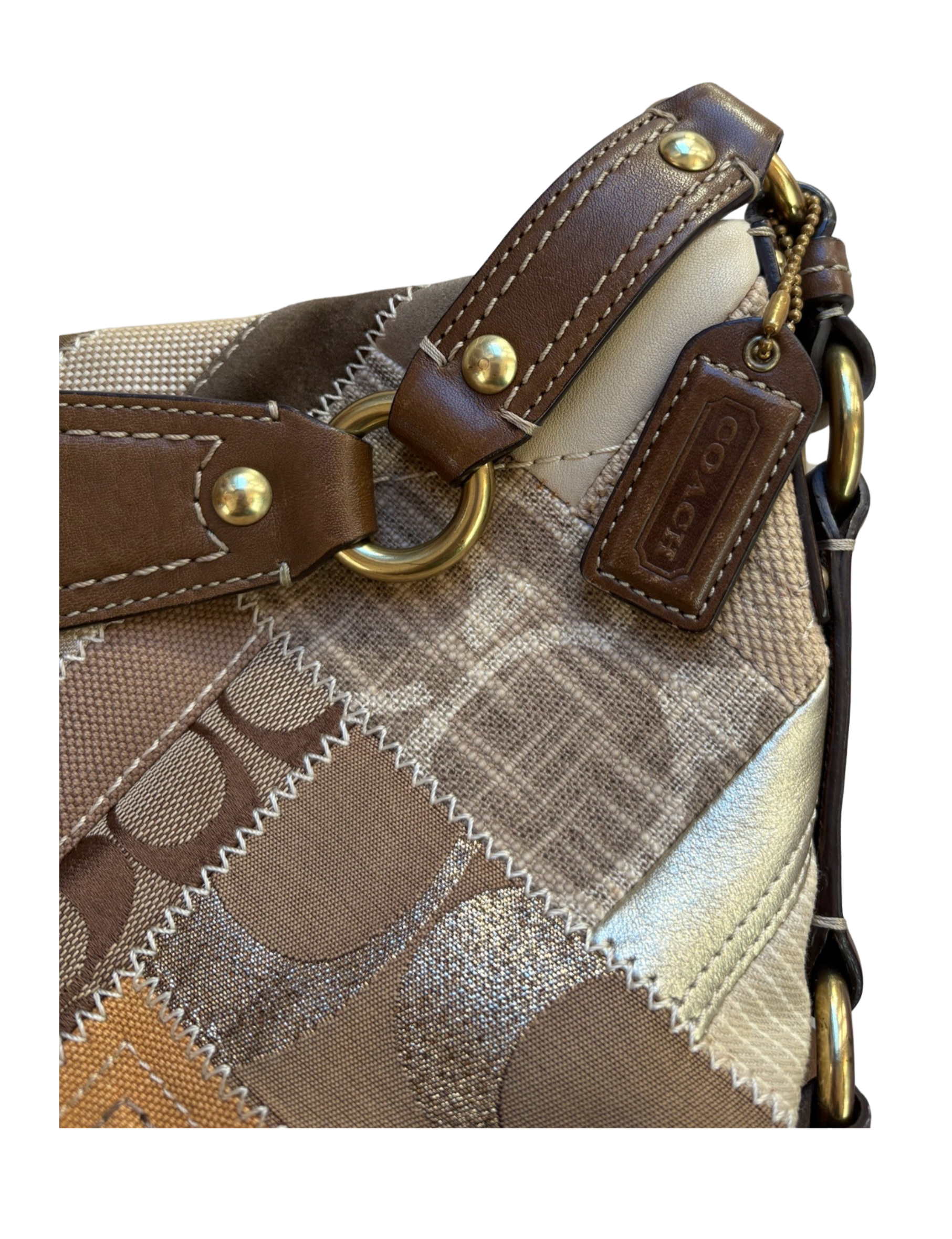 COACH 2008 CARLY PATCHWORK HOBO BAG