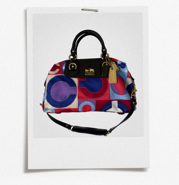 COACH 2008 SIGNATURE GRAPHIC OP ART BAG