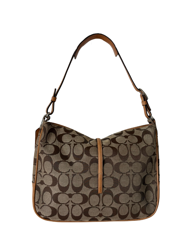 COACH 2002 SIGNATURE CLIP HOBO BAG