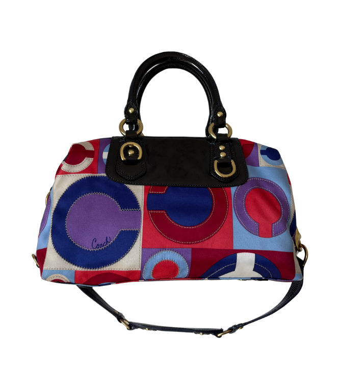 COACH 2008 SIGNATURE GRAPHIC OP ART BAG