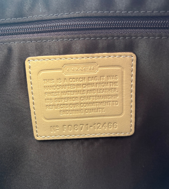 COACH 2008 SIGNATURE SNAKESKIN TOTE BAG