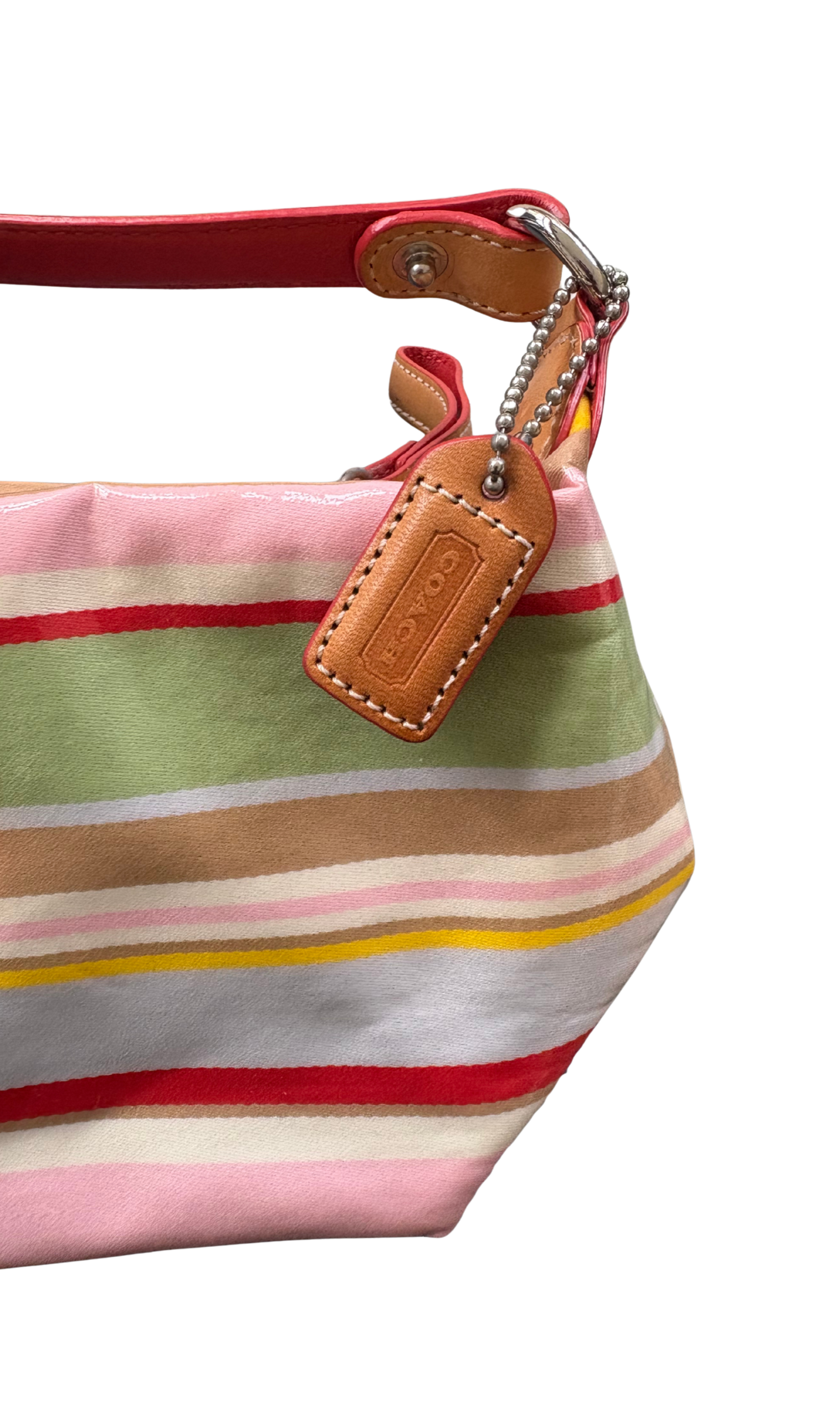 COACH WATERCOLOUR STRIPE MINI HOBO BAGUETTE