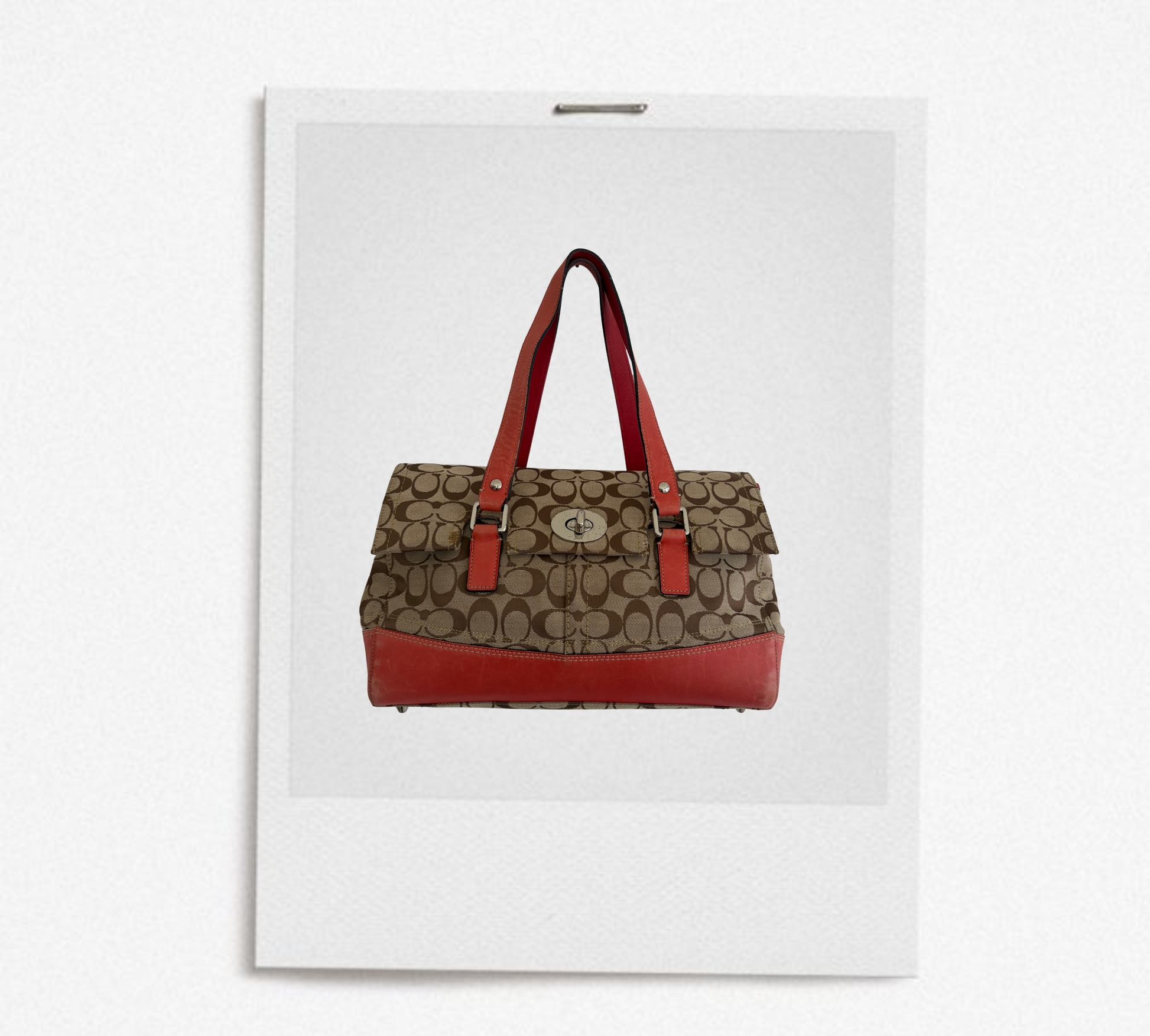 COACH 2008 SIGNATURE SUFFLETTE HANDBAG